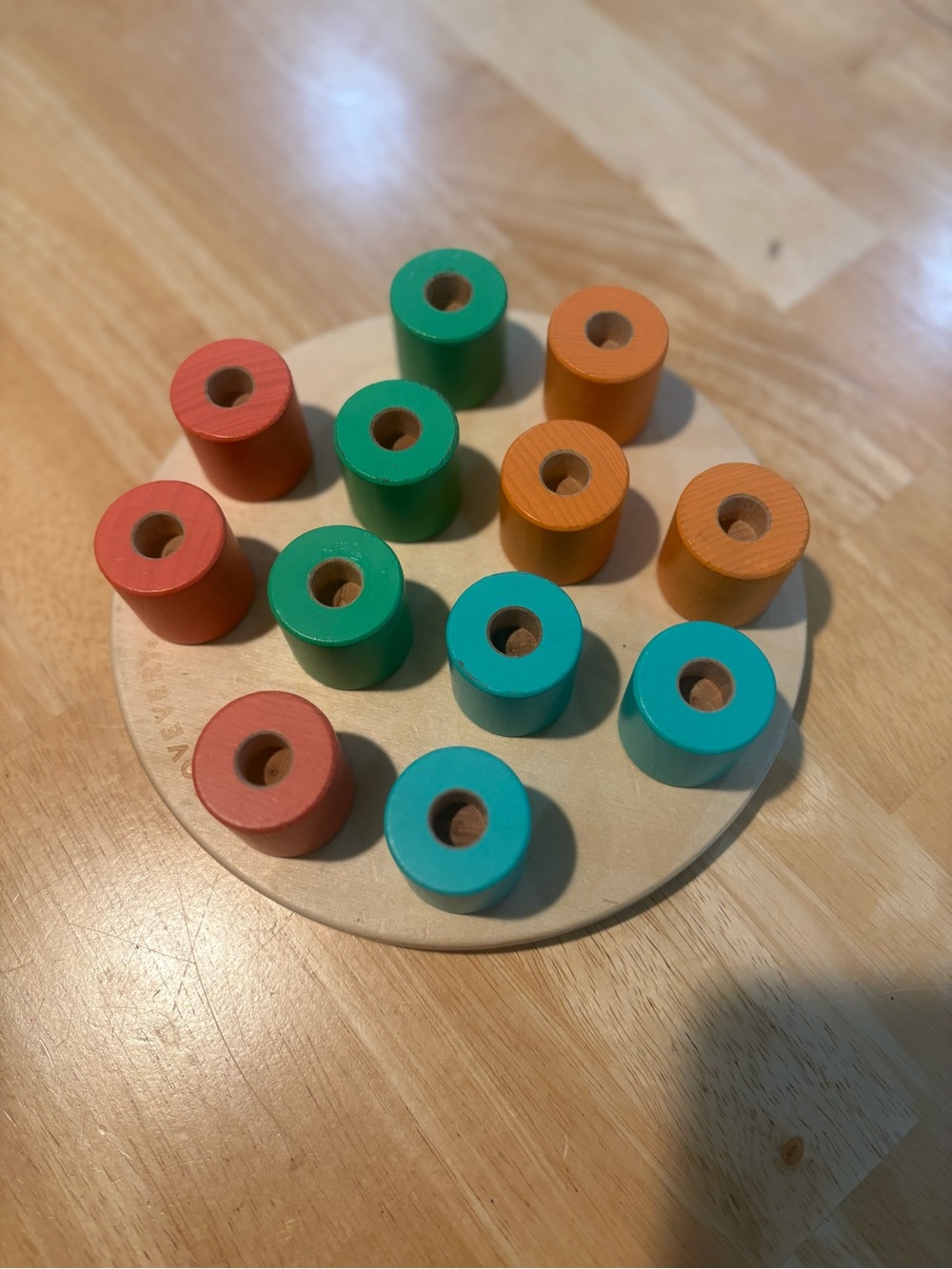 LOVEVERY Wooden Color Sorting Peg Educational Toy